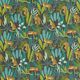 Tissu de décoration Popeline coton Léopards dans la jungle – vert/jaune,  thumbnail number 1