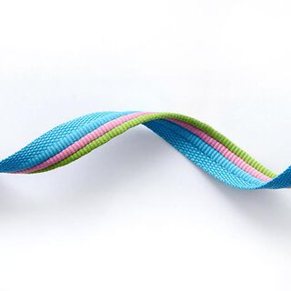 Trio passepoil [ 15 mm ] – vert herbe/bleu turquoise, 