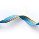 Trio passepoil [ 15 mm ] – vert herbe/bleu turquoise,  thumbnail number 1