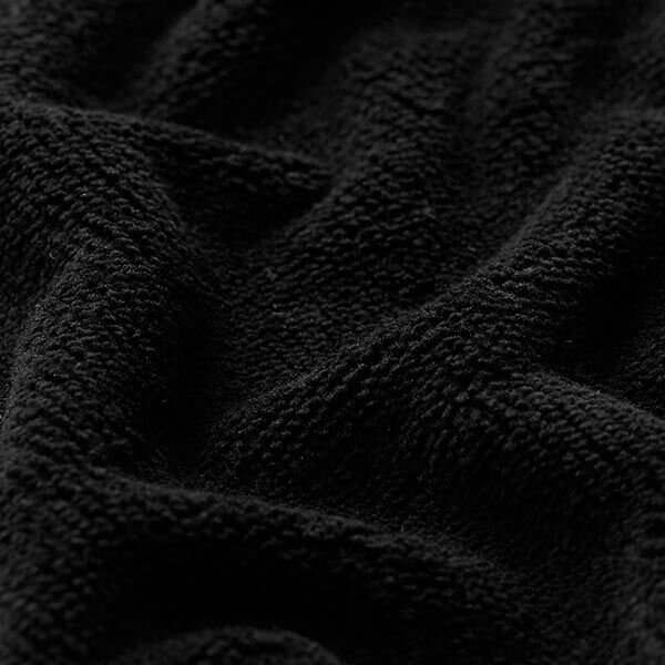 Tissu éponge douillet Bambou Uni – noir,  image number 2