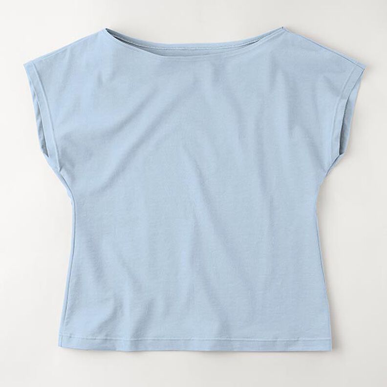 Jersey coton Medium uni – bleu clair,  image number 8