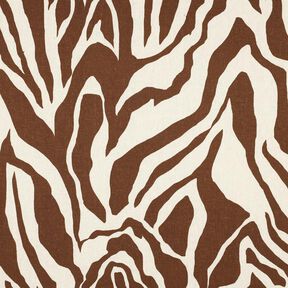 Mélange viscose lin Motif zébré – écru/brun-marron, 