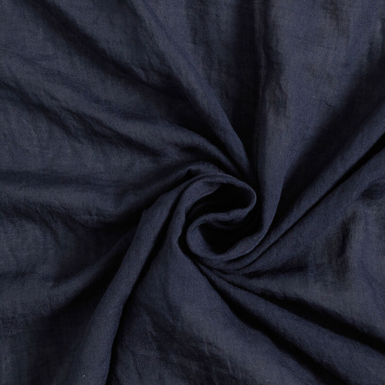 Voile mélangé froissé – bleu nuit,  image number 4