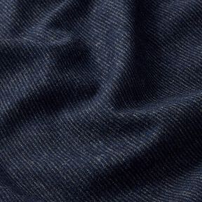Mélange de laine à fines rayures – bleu nuit/bleu jean, 