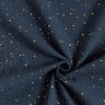 Tissu double gaze de coton taches dorées éparses – bleu marine/or,  thumbnail number 3