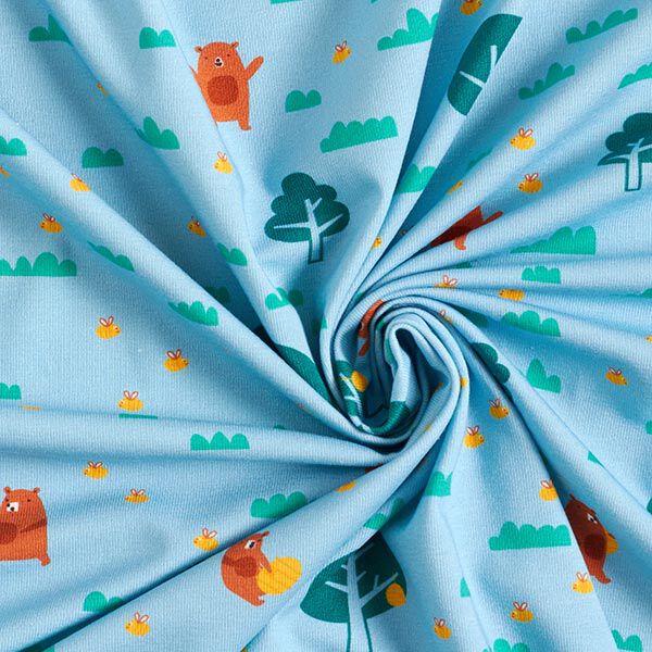 Jersey coton abeille et ours | PETIT CITRON – bleu clair, image number 3
