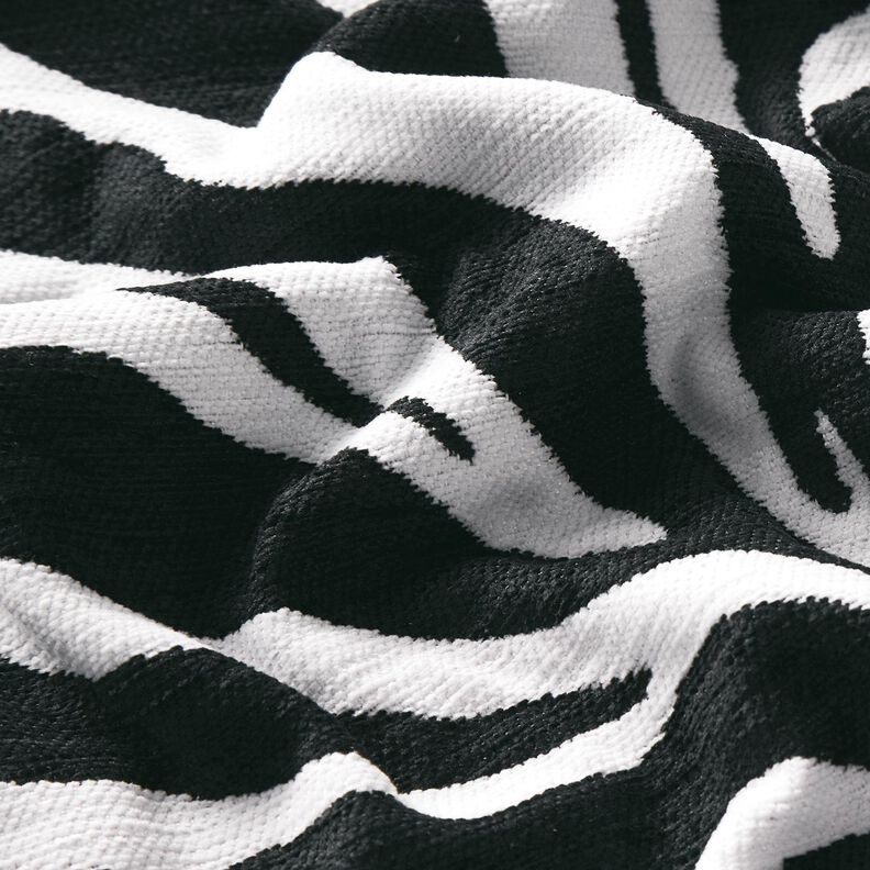 Tissu de revêtement Jacquard Zèbre – blanc/noir, image number 6