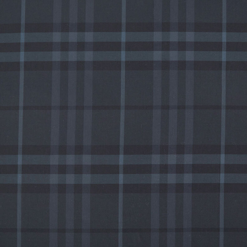 Tissu pour chemise à carreaux tartan – bleu nuit/noir,  image number 1