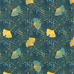 Tissu en coton Cretonne Ginkgo – pétrole, 