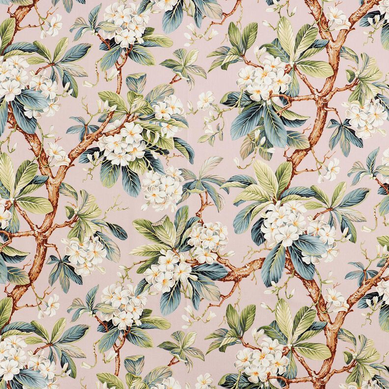 Tissu de décoration Canvas Arbre en fleurs – vieux rose clair,  image number 1