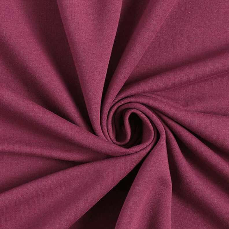 Molleton coton léger uni – rouge bordeaux,  image number 1