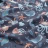 Jersey coton Jolies créatures marines Impression numérique | Poppy Fabrics – bleu nuit,  thumbnail number 2