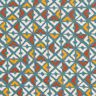 Crêpe de viscose Losanges rétro – pétrole/écru,  thumbnail number 1