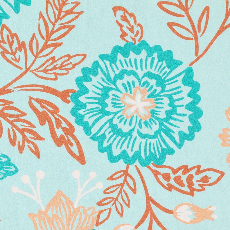 Viscose Voile Fleurs Tiffany – turquoise clair, image number 5