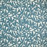 Tissu de décoration Semi-panama Feuilles sobres – bleu océan/nature,  thumbnail number 1