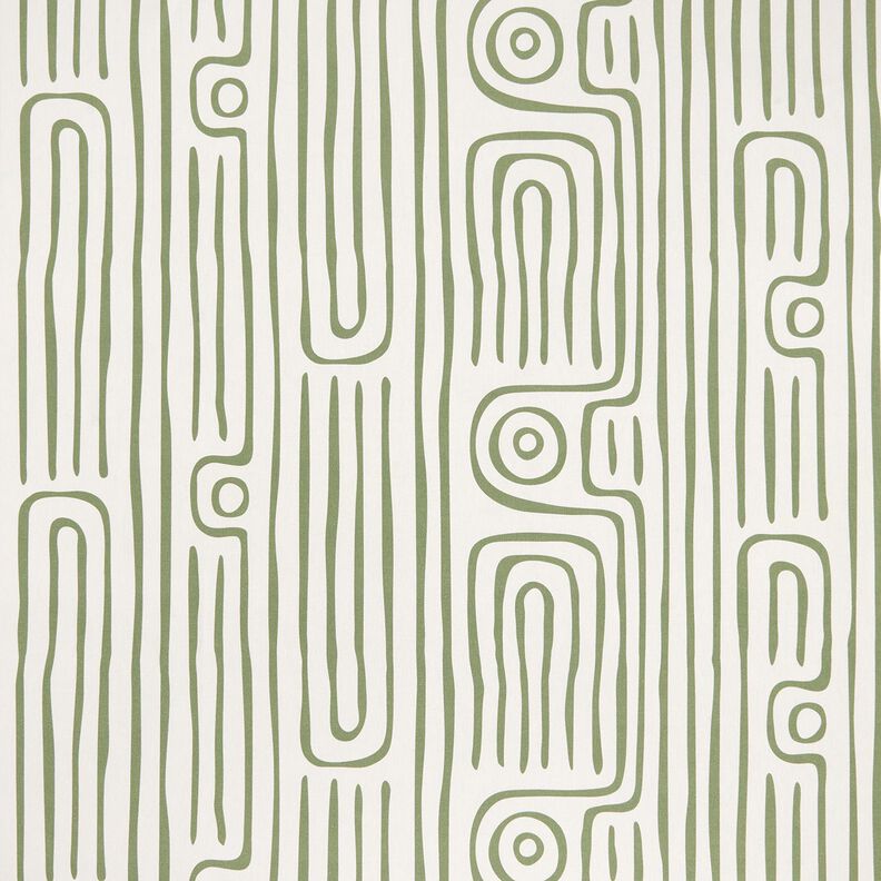 Tissu de décoration Semi-panama motif rayé abstrait – pin/nature,  image number 1
