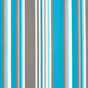 Toile pour store banne Rayures mixtes – gris/turquoise, 