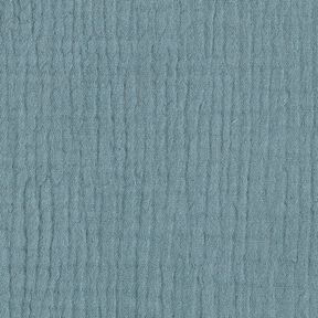 GOTS Tissu triple gaze de coton – pétrole, 