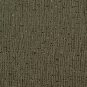 Tissu double gaze de coton dobby – kaki, 