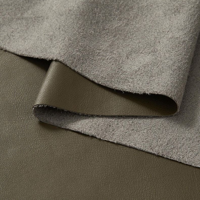 Similicuir avec revers en velours  – pin foncé,  image number 3