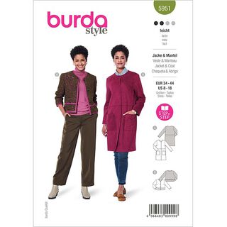 Veste / Manteau | Burda 5951 | 34-44, 