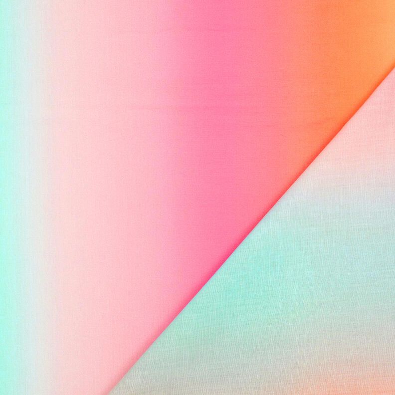 Batiste Dégradé arc-en-ciel | Poppy Fabrics – rose vif/blanc,  image number 4