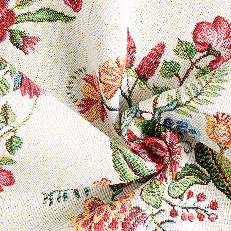 Objet décoratif Gobelin motif floral romantique – beige clair,  image number 3