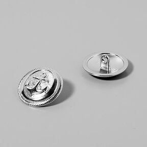 Bouton métallique Ancre – argent métallique, 