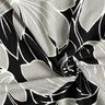 Crêpe stretch Grandes fleurs – noir/gris clair,  thumbnail number 3