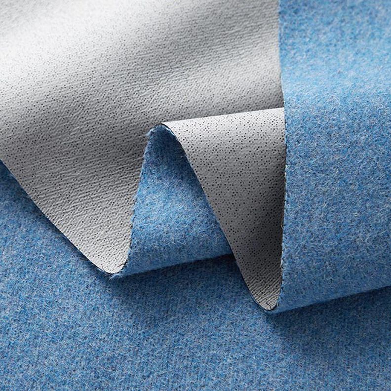Tissu déperlant en laine, uni – bleu brillant,  image number 3
