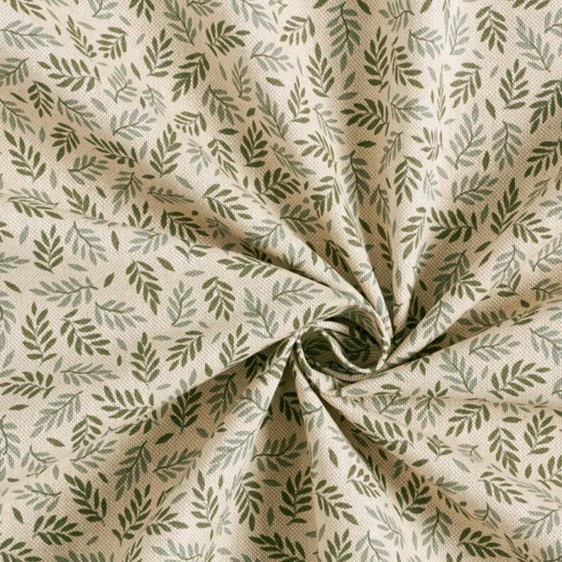 Tissu de décoration Semi-panama Feuilles délicates – nature, image number 5