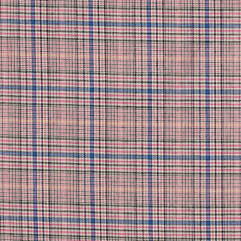 Coton mélangé Motif à carreaux fins – rose intense/bleu roi,  image number 1