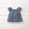 Tissu double gaze de coton Pois Imprimé feuille | by Poppy – gris bleu,  thumbnail number 6
