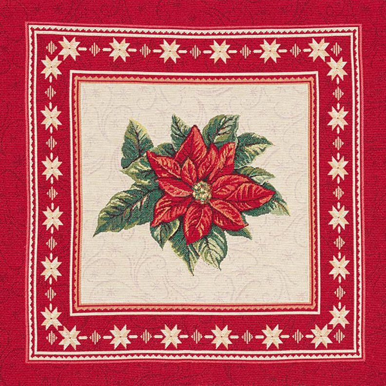 Tissu de décoration pièce Gobelin Etoile de Noël – rouge, image number 1