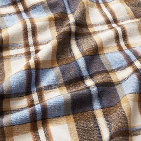Flanelle pour manteau à carreaux | Katia Fabrics – bleu roi/marron noir, 