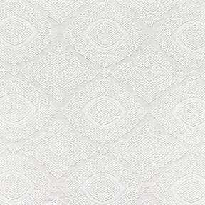 Tissu de décoration Jacquard losanges décoratifs 275 cm – blanc, 