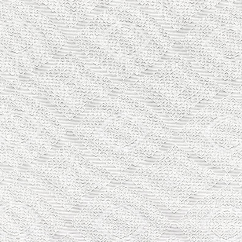 Tissu de décoration Jacquard losanges décoratifs 275 cm – blanc, image number 1