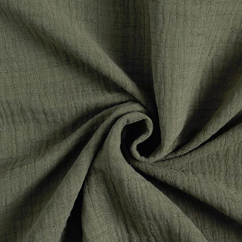 Bambou Tissu double gaze de coton Structure – olive,  image number 1