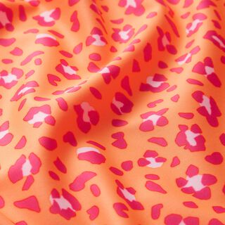 Tissu pour maillot de bain Imprimé léopard – orange pêche/rose intense, 