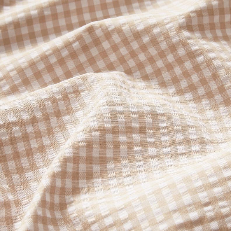 <h2>Seersucker petit carreau, beige &ndash; an&eacute;mone/blanc &ndash; avec sa structure Seersucker caract&eacute;ristique,  image number 2