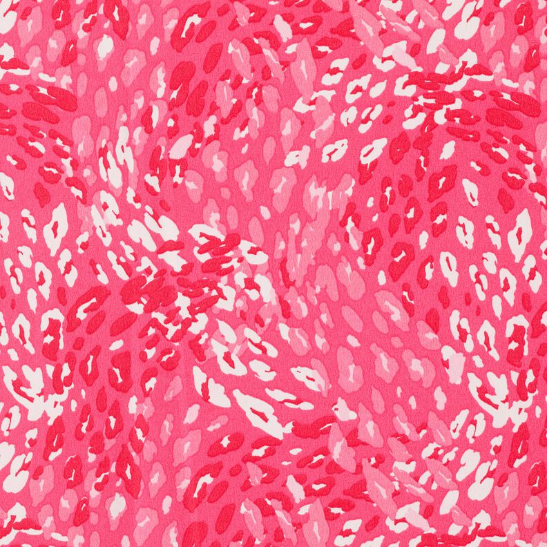 Crêpe Motif léopard abstrait – rose intense,  image number 1