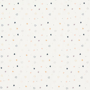 Tissu Nicki Petits cœurs – blanc, 
