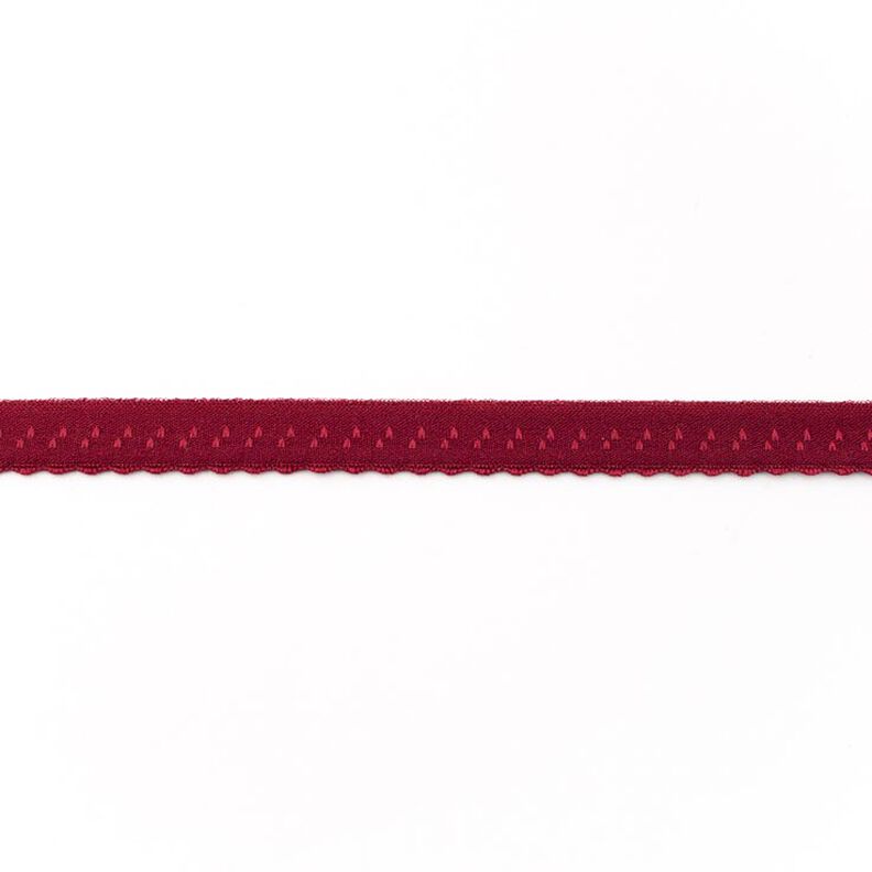 Bande à border élastique Dentelle [12 mm] – rouge bordeaux,  image number 1