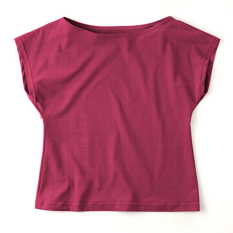 Jersey coton Medium uni – pourpre,  image number 6