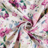 Tissu double gaze de coton Fleurs aquarelle Impression numérique | by Poppy blanc/pourpre,  thumbnail number 3