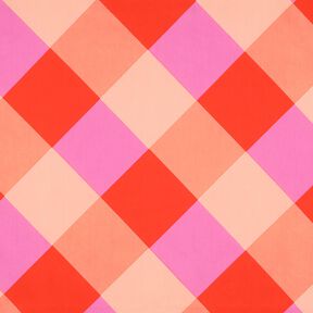 Satin de coton Large Gingham | Nerida Hansen – corail/rose clair, 
