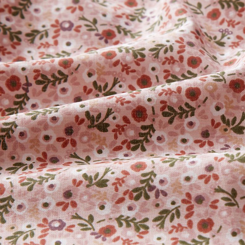 Popeline coton Petites fleurs – rosé/cuivre,  image number 2