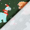 French Terry Sweat d’été Bébé dinosaure dans l'esprit de Noël | Glitzerpüppi – vert foncé/chili,  thumbnail number 4