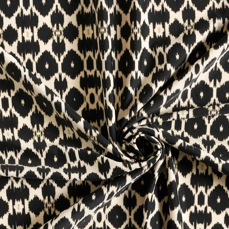 Tissu pour maillot de bain Imprimé léopard abstrait – noir/noix de cajou,  image number 3
