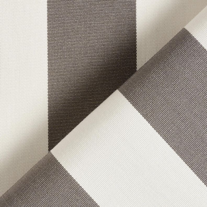 Tissu d’extérieur Canvas Blockstreifen – gris pierre/ivoire,  image number 4